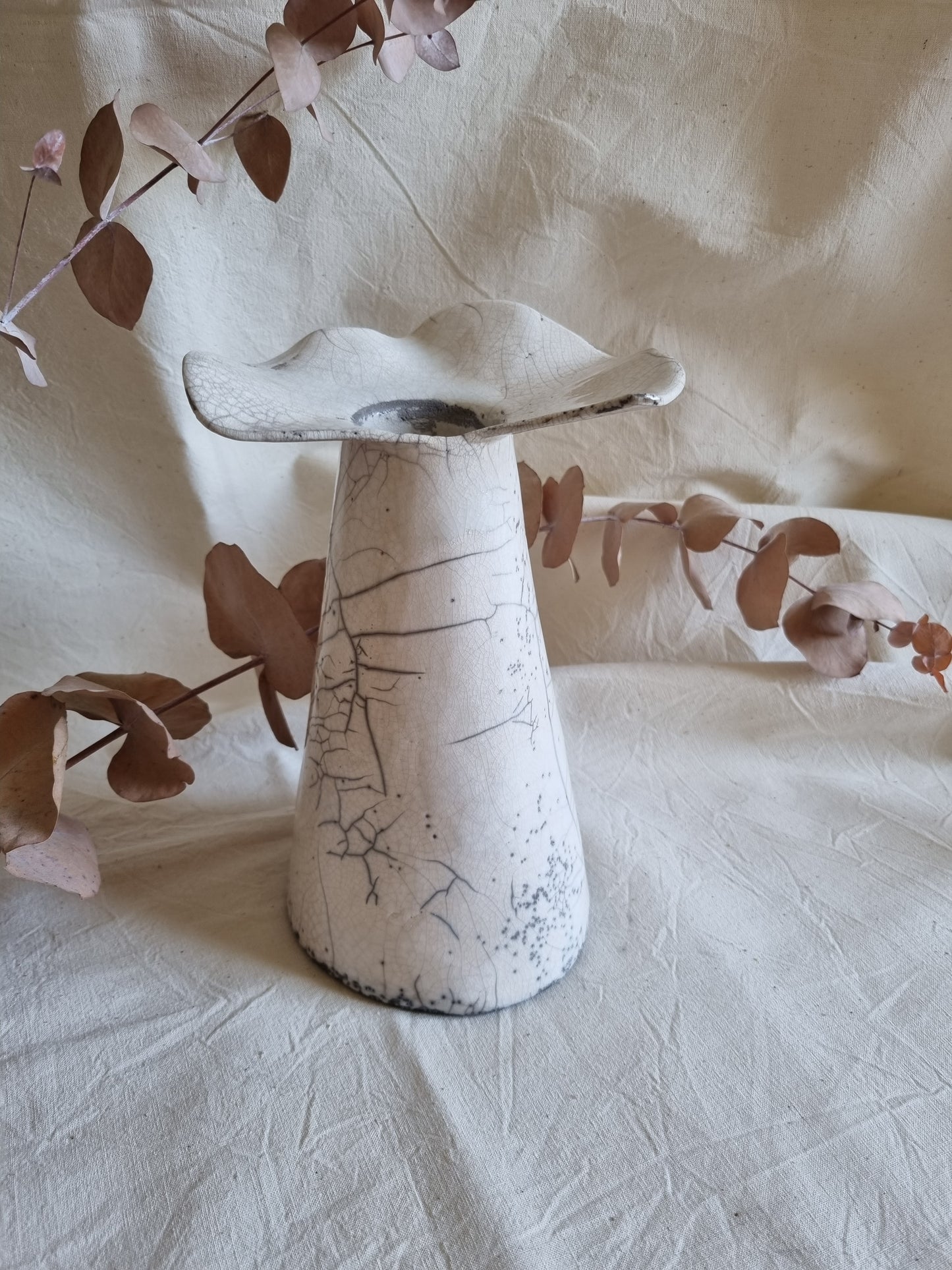 Grand vase fleur Raku