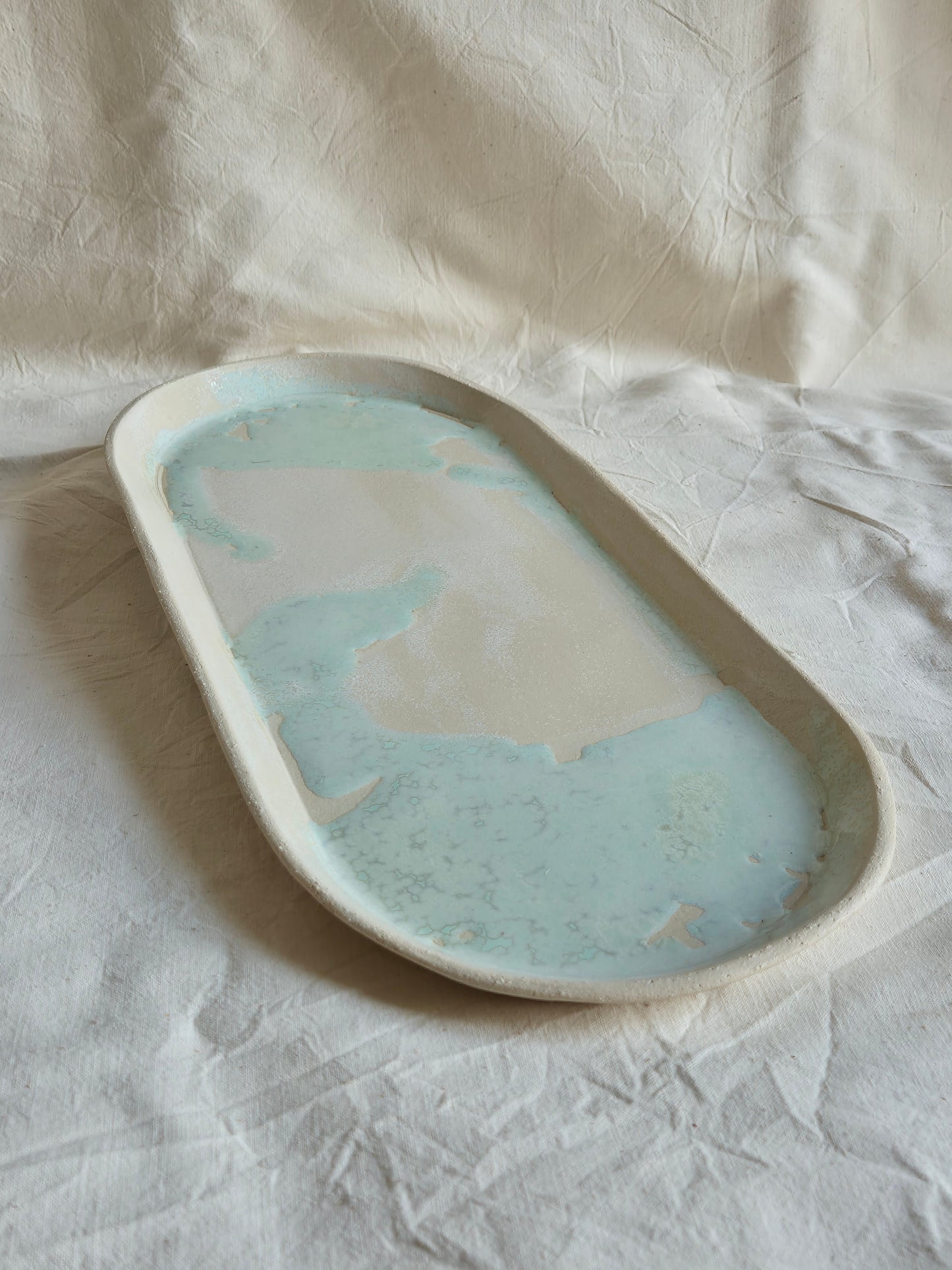 Grand plateau bleu