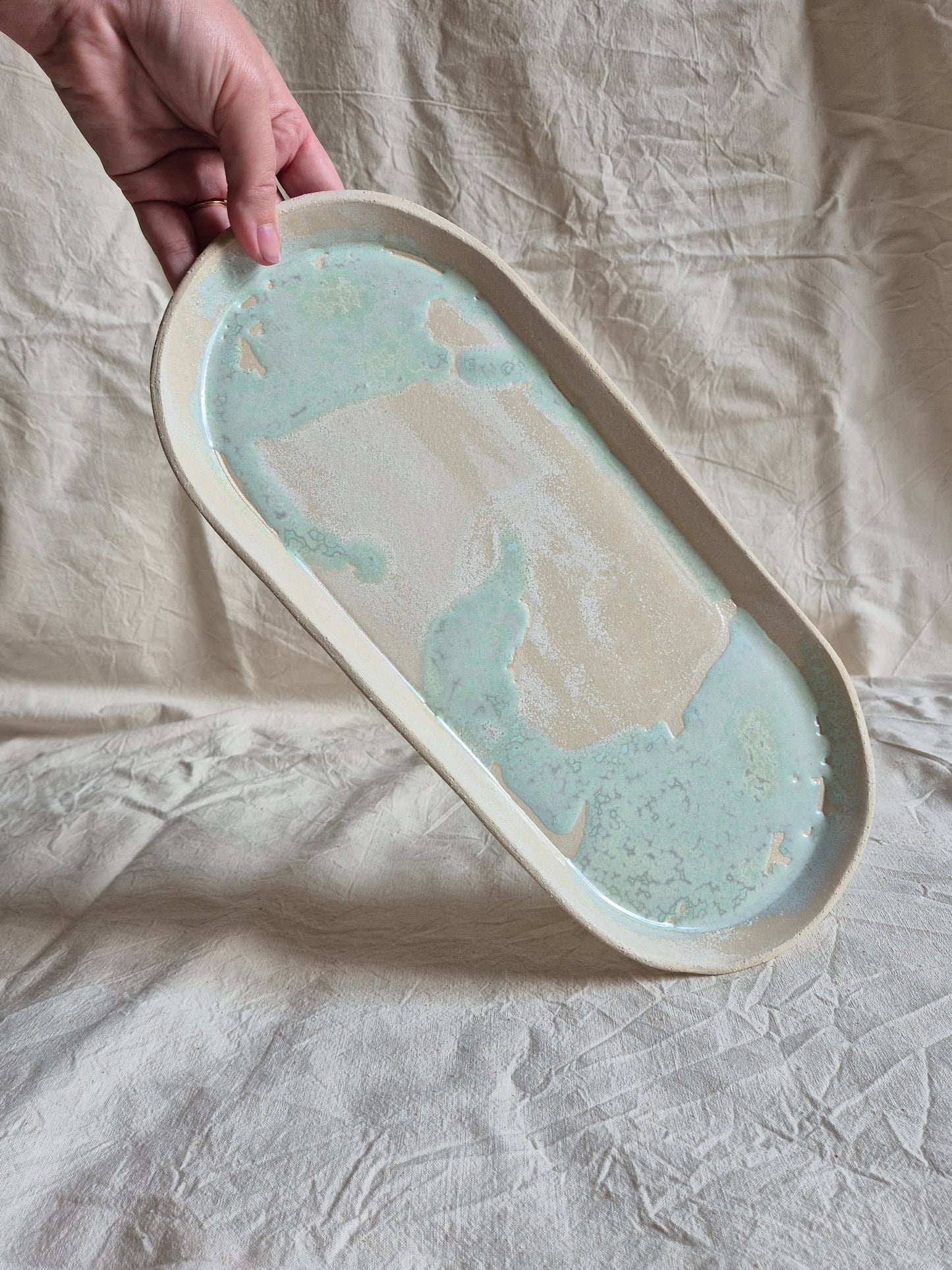 Grand plateau bleu