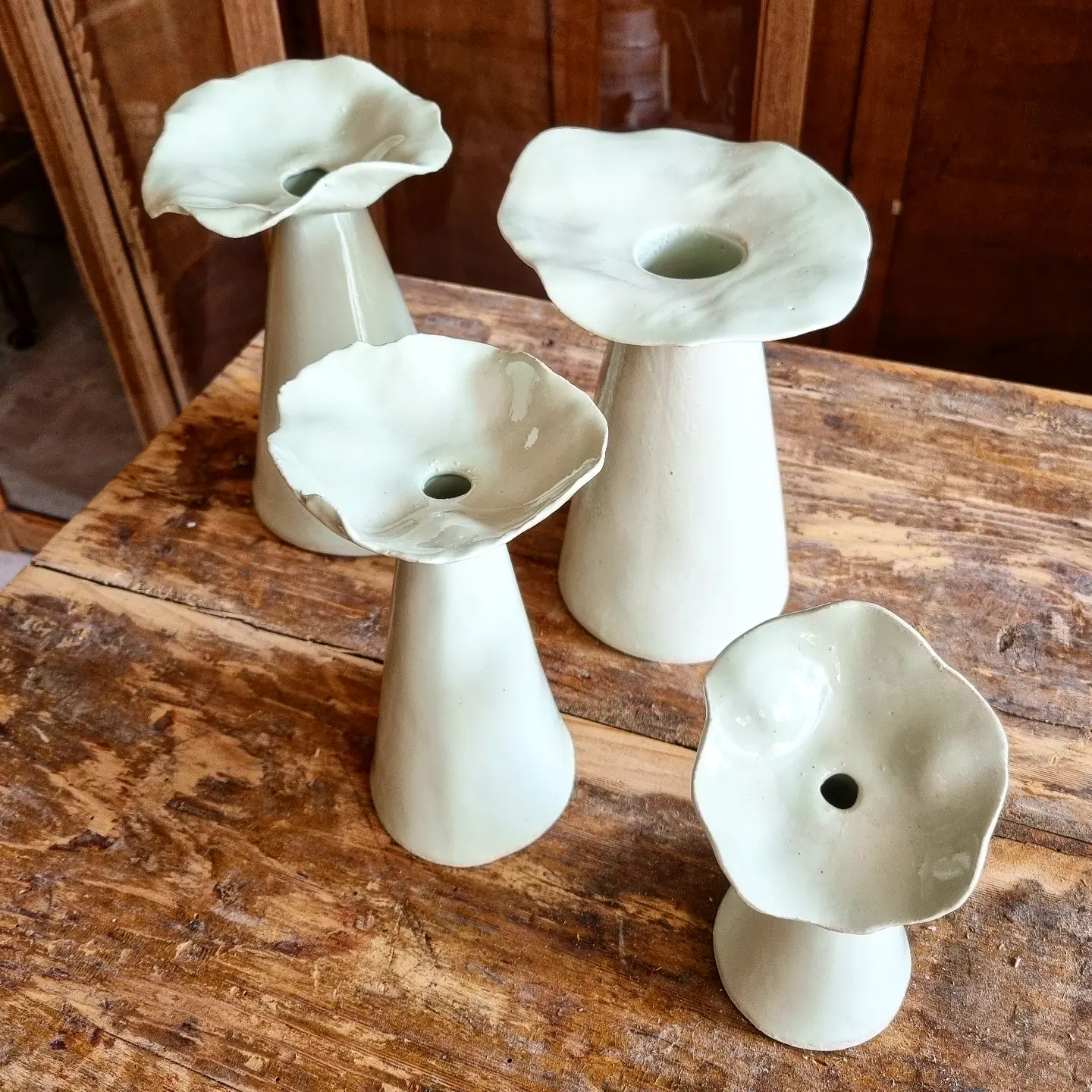 GRAND Vase fleur nuances de vert