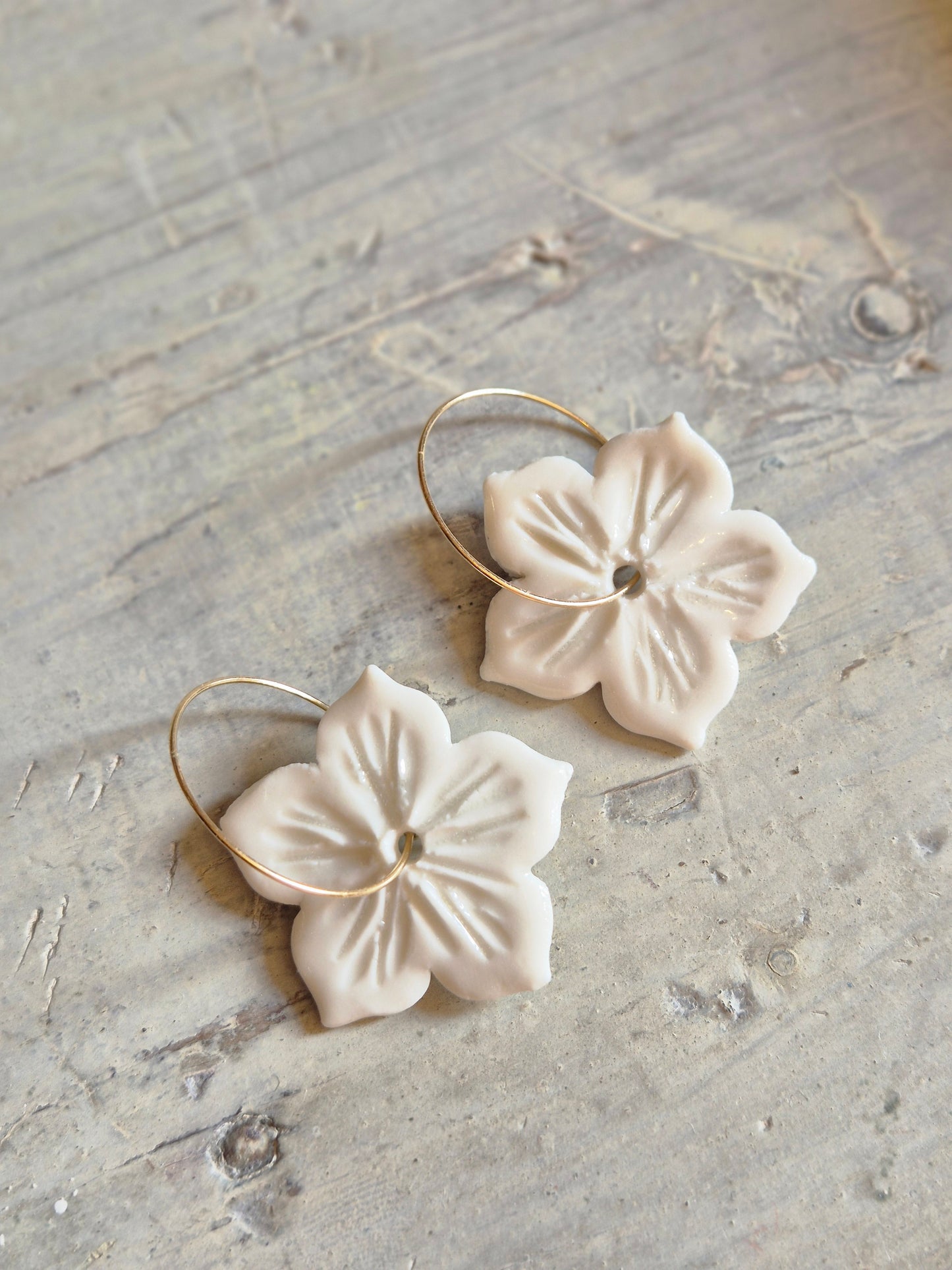 Boucles d'oreille porcelaine