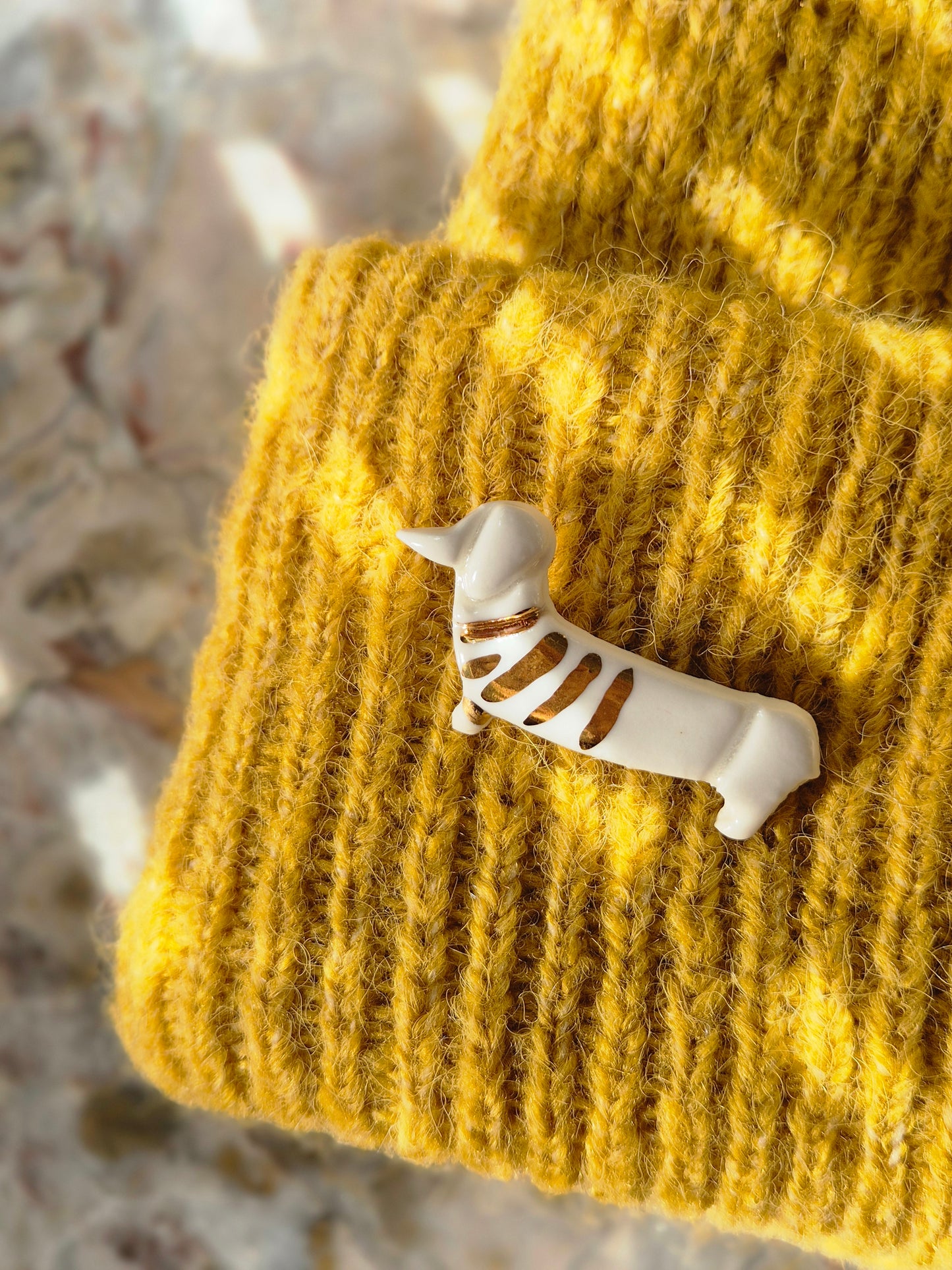 Petite broche Teckel