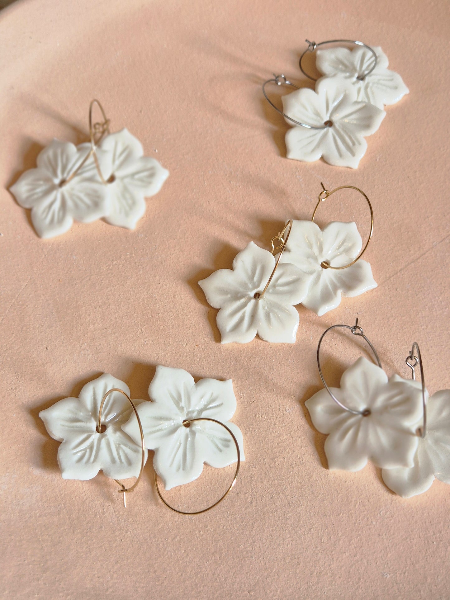 Boucles d'oreille porcelaine
