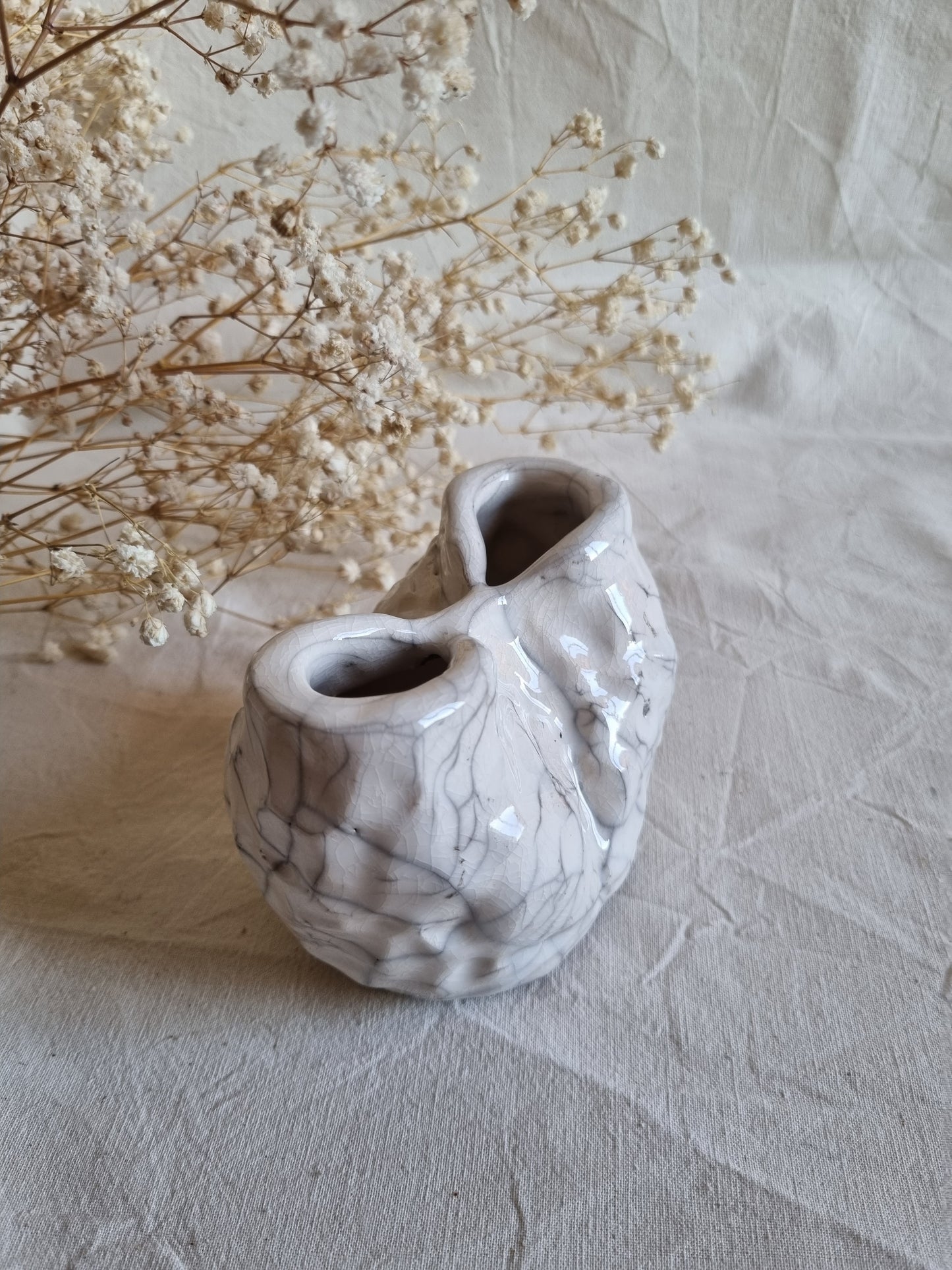 Grand vase pincé RAKU