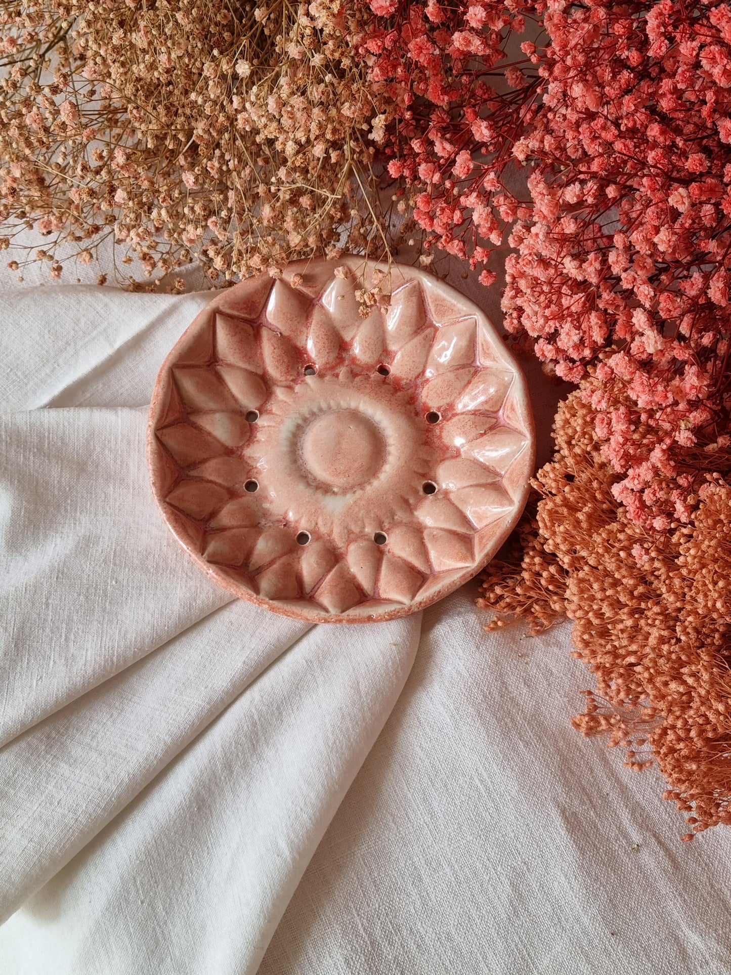 Porte-savon rose