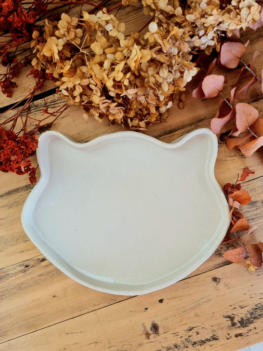 Assiette renard blanche