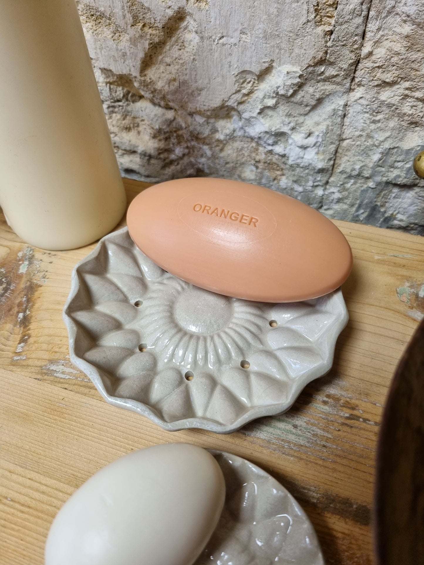 Porte-savon blanc