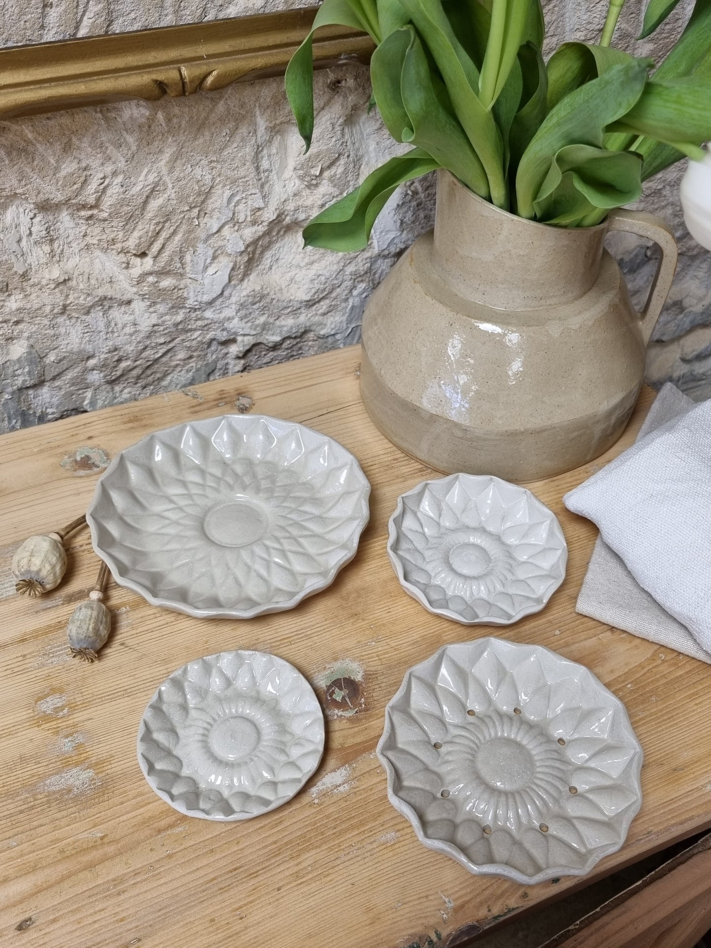 Porte-savon blanc